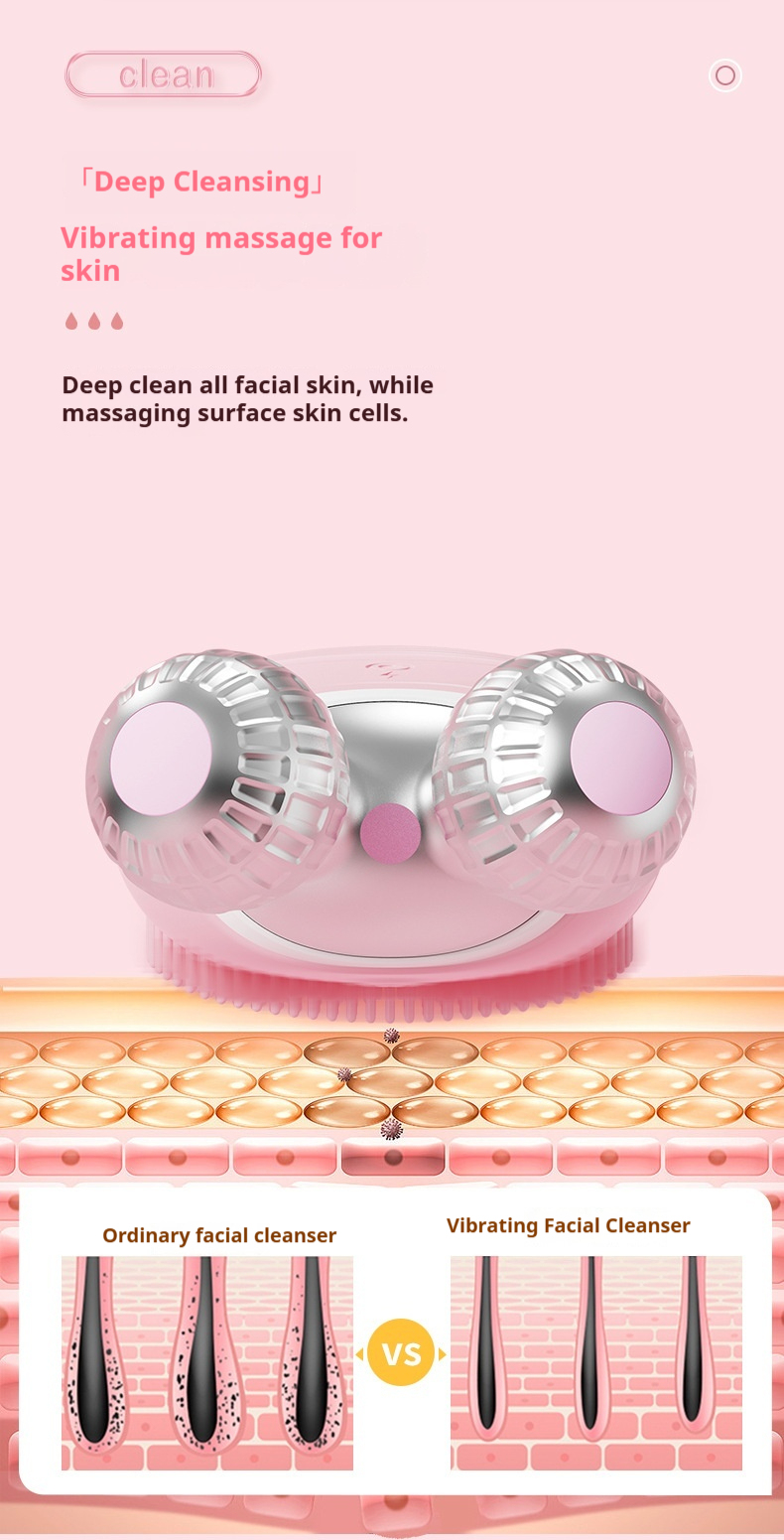 Ionic Technology Facial Cleanser - Deep Cleansing & Brightening Skin Massage Tool