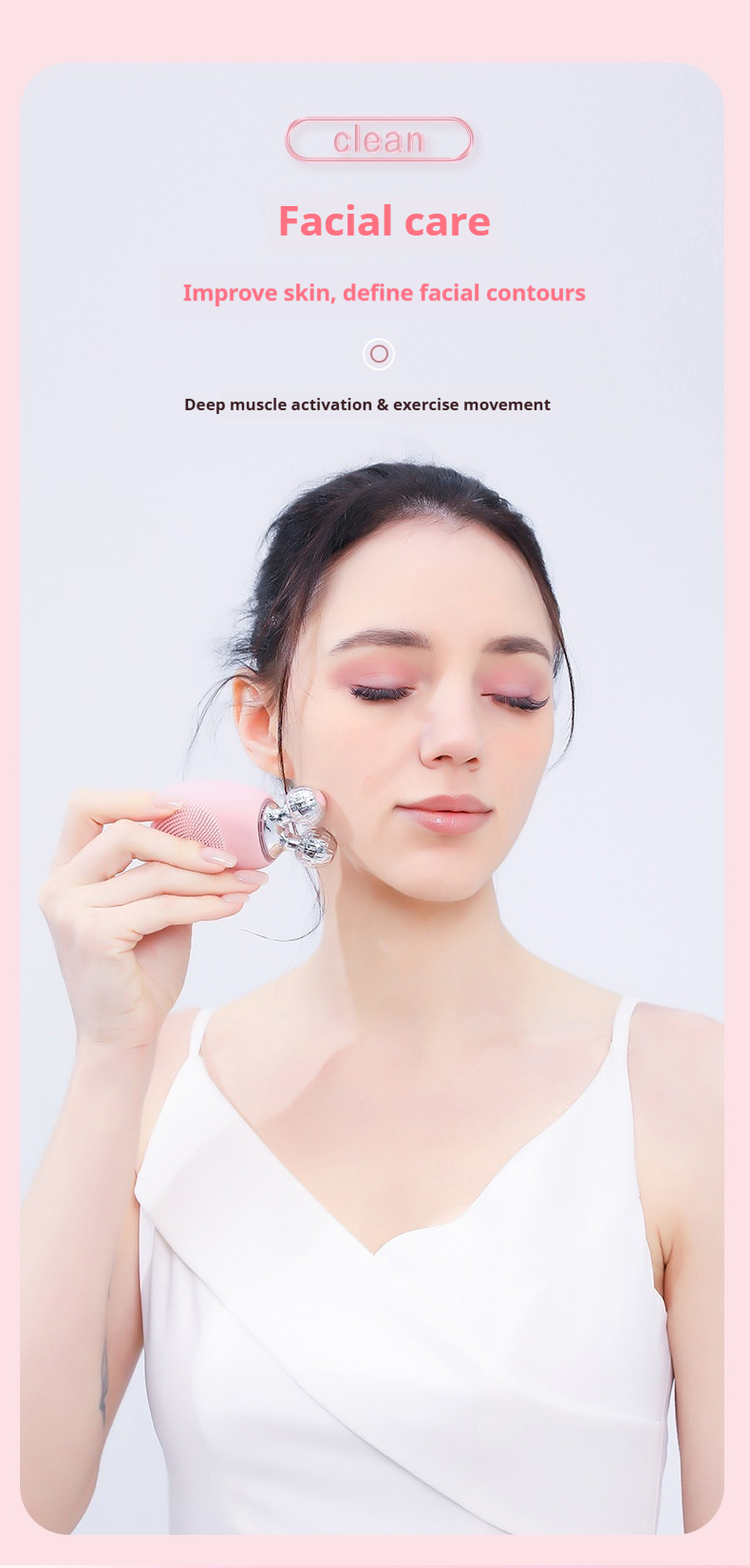 Ionic Technology Facial Cleanser - Deep Cleansing & Brightening Skin Massage Tool