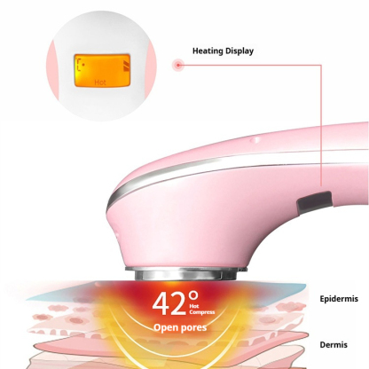 Facial Steamer & Massager, Hot Cold Iontophoresis Device for Anti-Aging & Pore Minimizing, with Heat Therapy-Lumenessence