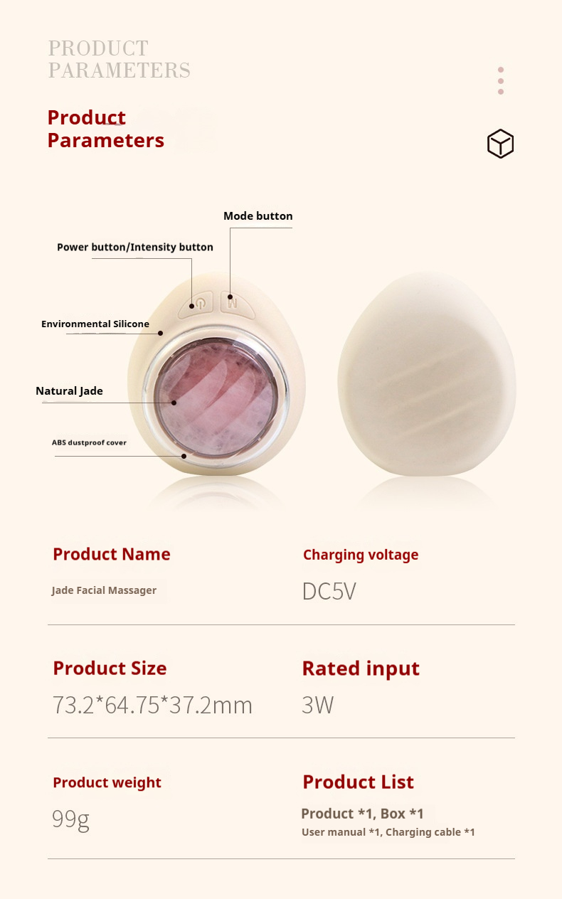 Jade Facial Massager, Portable Face Lifting Roller for Skin Rejuvenation - At-Home Anti-Aging Device to Reduce Wrinkles, Firm Skin & Soothe Face-Lumenessence