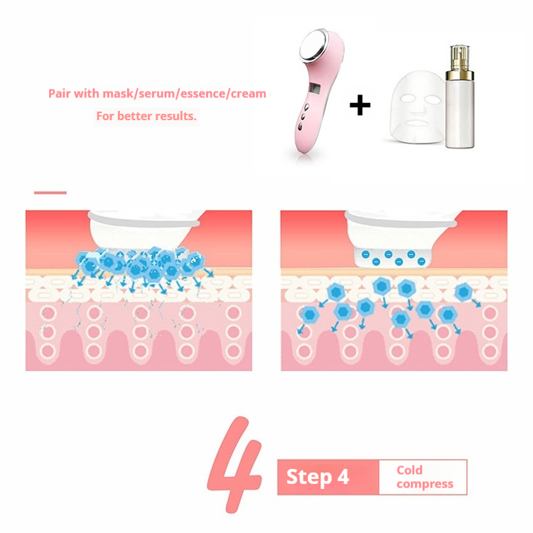 Facial Steamer & Massager, Hot Cold Iontophoresis Device for Anti-Aging & Pore Minimizing, with Heat Therapy-Lumenessence