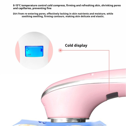 Facial Steamer & Massager, Hot Cold Iontophoresis Device for Anti-Aging & Pore Minimizing, with Heat Therapy-Lumenessence