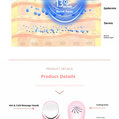 Facial Steamer & Massager, Hot Cold Iontophoresis Device for Anti-Aging & Pore Minimizing, with Heat Therapy-Lumenessence