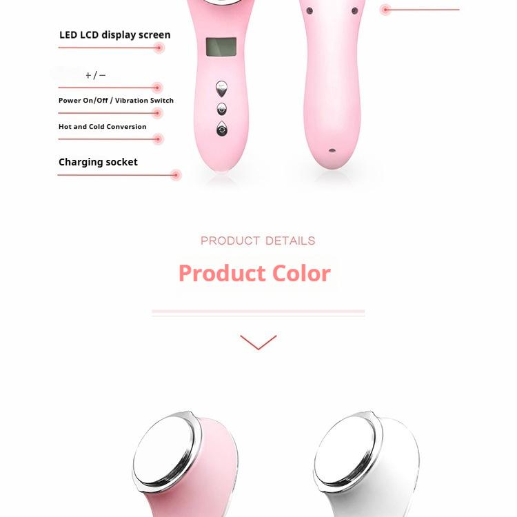 Facial Steamer & Massager, Hot Cold Iontophoresis Device for Anti-Aging & Pore Minimizing, with Heat Therapy-Lumenessence