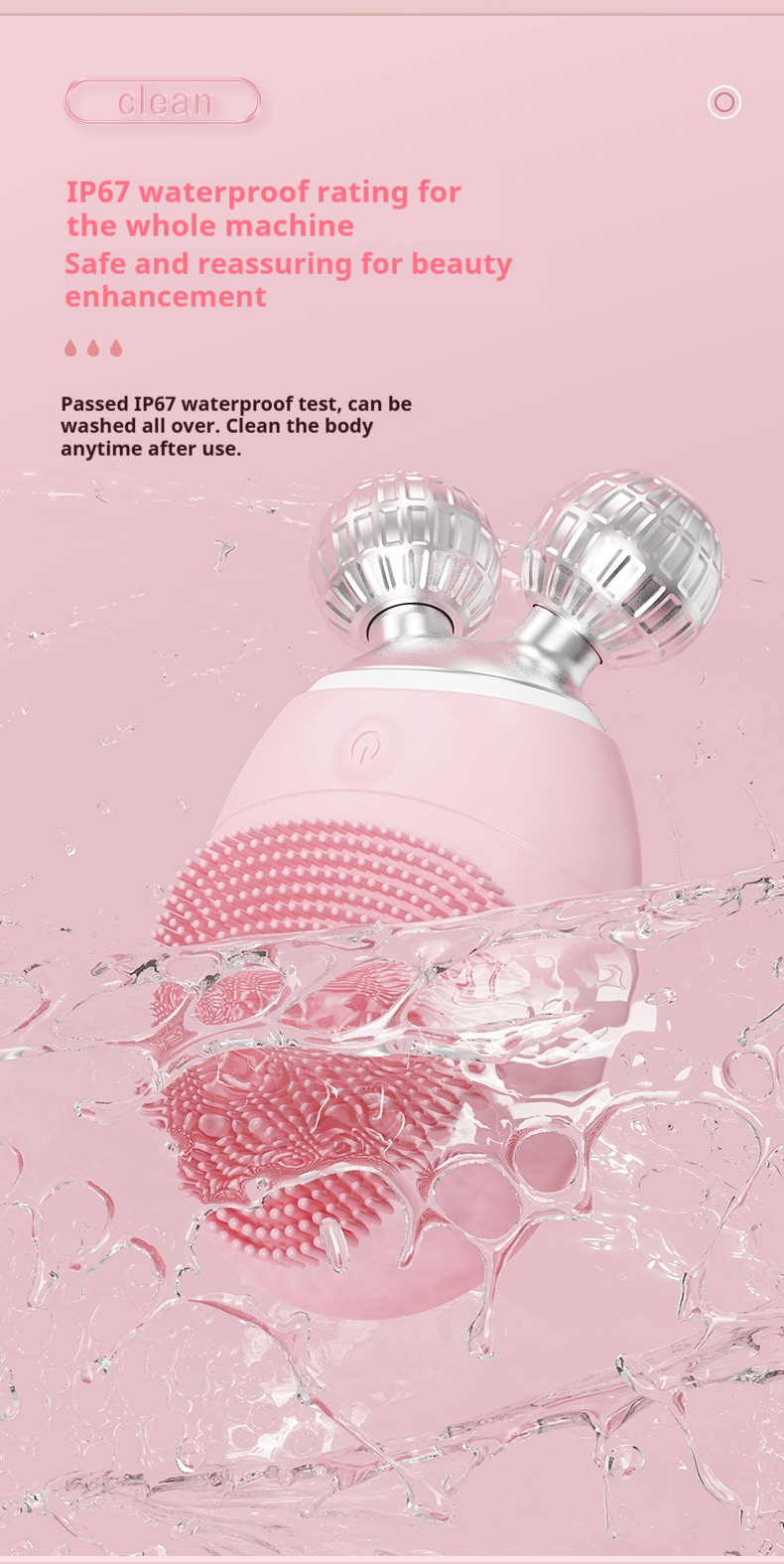 Ionic Technology Facial Cleanser - Deep Cleansing & Brightening Skin Massage Tool