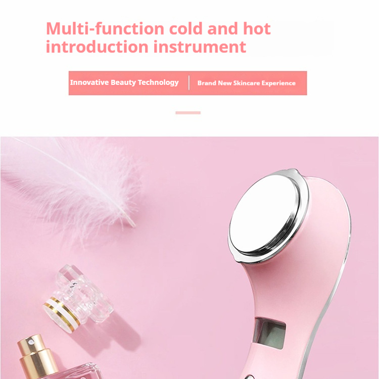 Facial Steamer & Massager, Hot Cold Iontophoresis Device for Anti-Aging & Pore Minimizing, with Heat Therapy-Lumenessence
