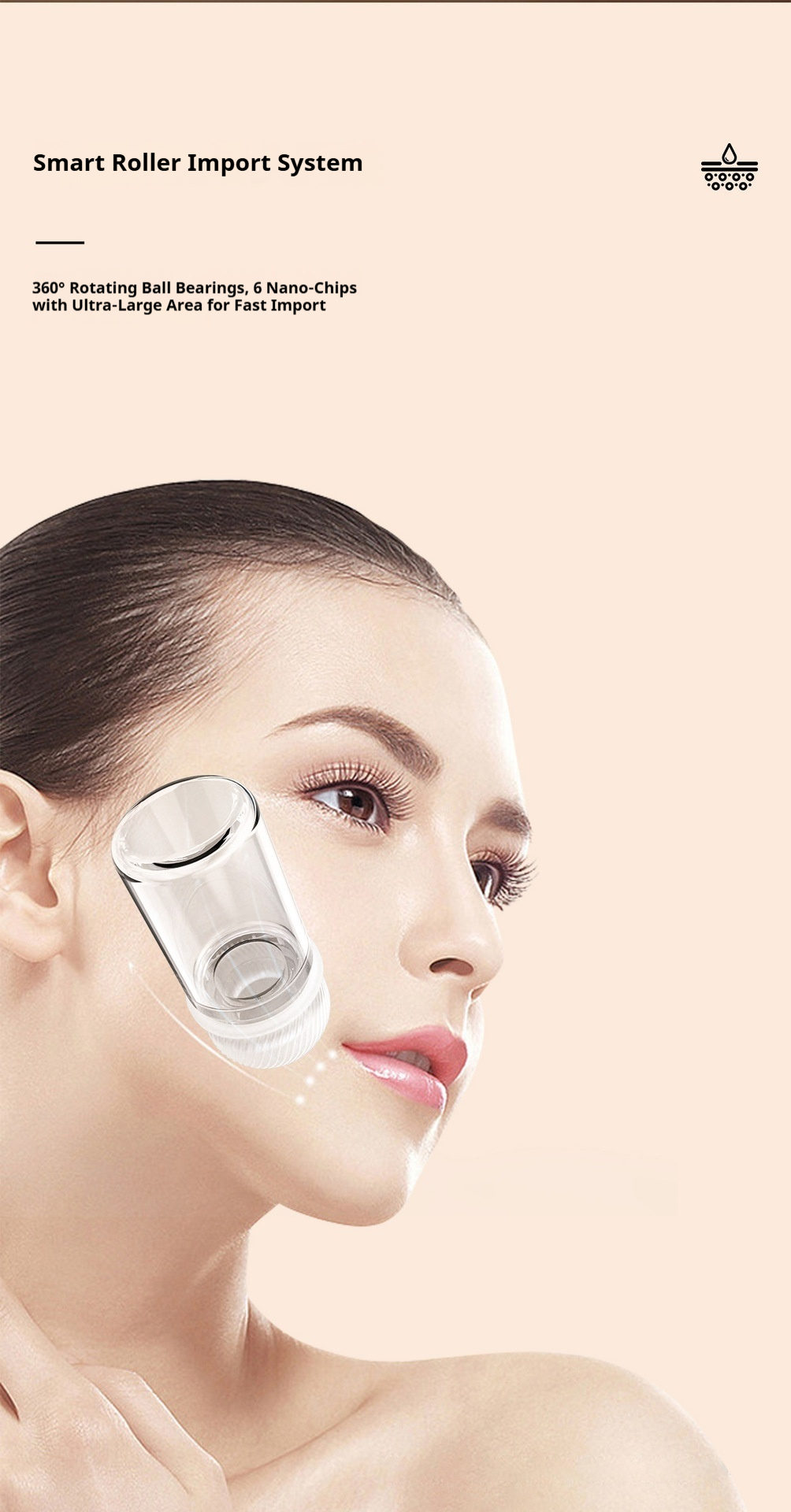 Nano Micro-Needle Roller - At-Home Mesotherapy Device for Facial Rejuvenation & Deeper Serum Absorption