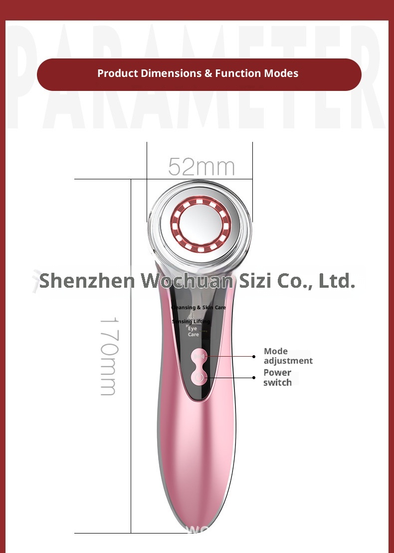 Multi-Functional Facial Device | Deep Cleansing + Hot Moisturize + Ion+ + Ion- + Vibration + LED Therapy-Lumenessence