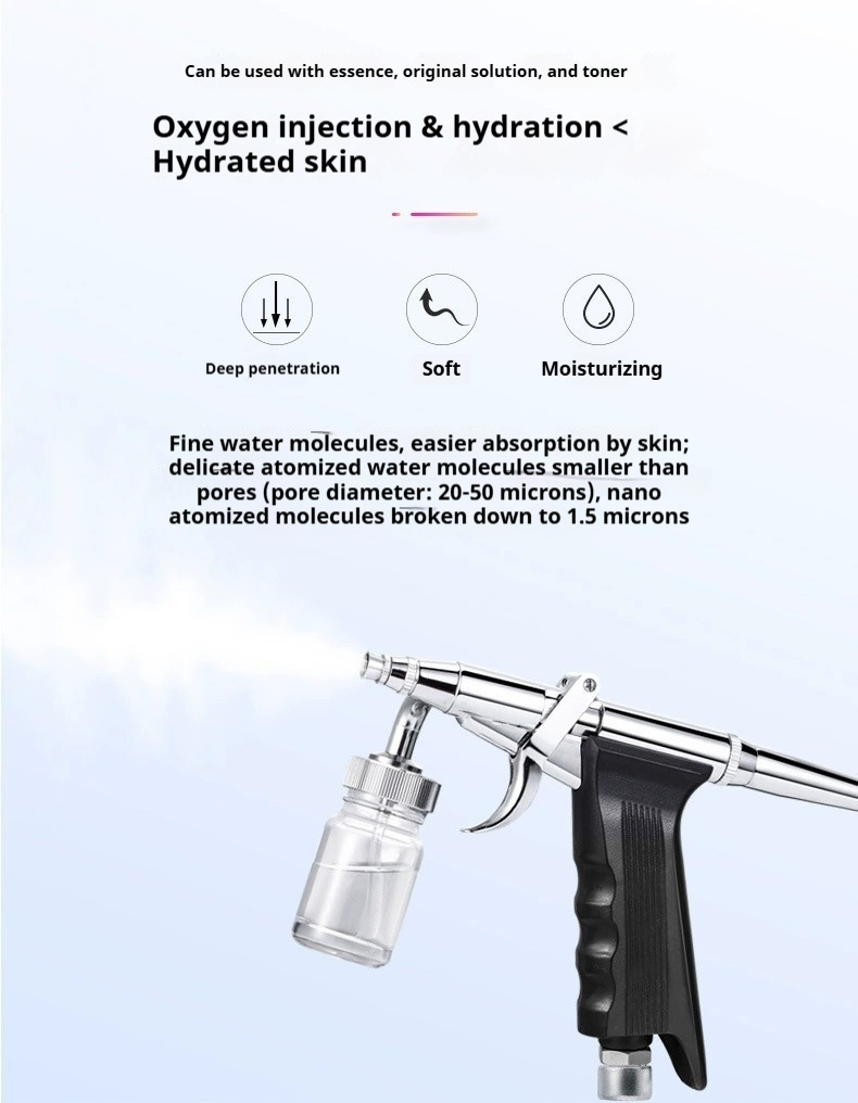 All-in-One Facial Cleansing & Oxygen Moisturizing Device: Pore Cleaner for Blackhead Removal, Non-Needle Hydration for Glowing Skin | Salon Results At Home-Lumenessence