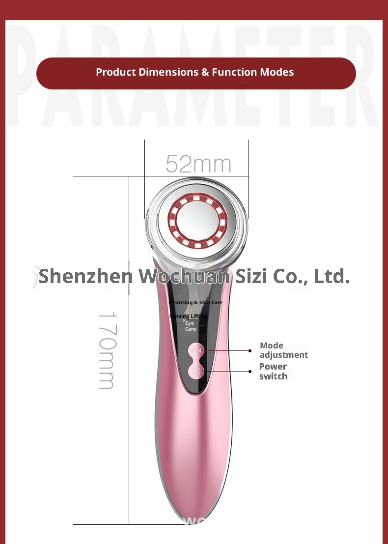 Multi-Functional Facial Device | Deep Cleansing + Hot Moisturize + Ion+ + Ion- + Vibration + LED Therapy-Lumenessence