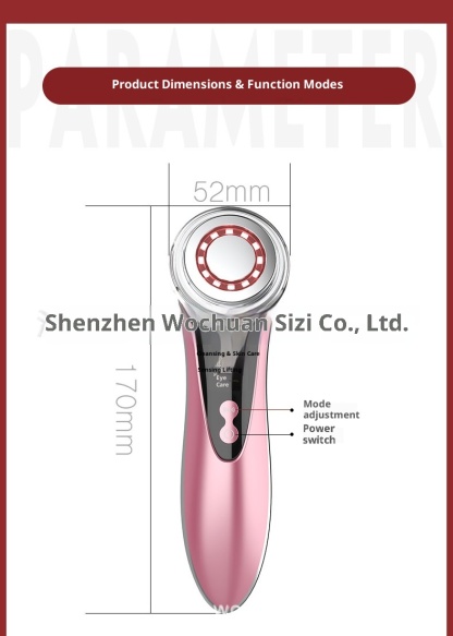 Multi-Functional Facial Device | Deep Cleansing + Hot Moisturize + Ion+ + Ion- + Vibration + LED Therapy-Lumenessence