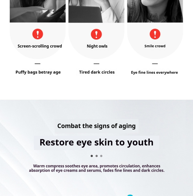 Magic Eye RF Eye Massager - Anti-Aging Eye Care Device for Removing Dark Circles & Puffy Bags, At-Home Facial Lifting Equipment-Lumenessence