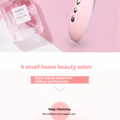 Facial Steamer & Massager, Hot Cold Iontophoresis Device for Anti-Aging & Pore Minimizing, with Heat Therapy-Lumenessence