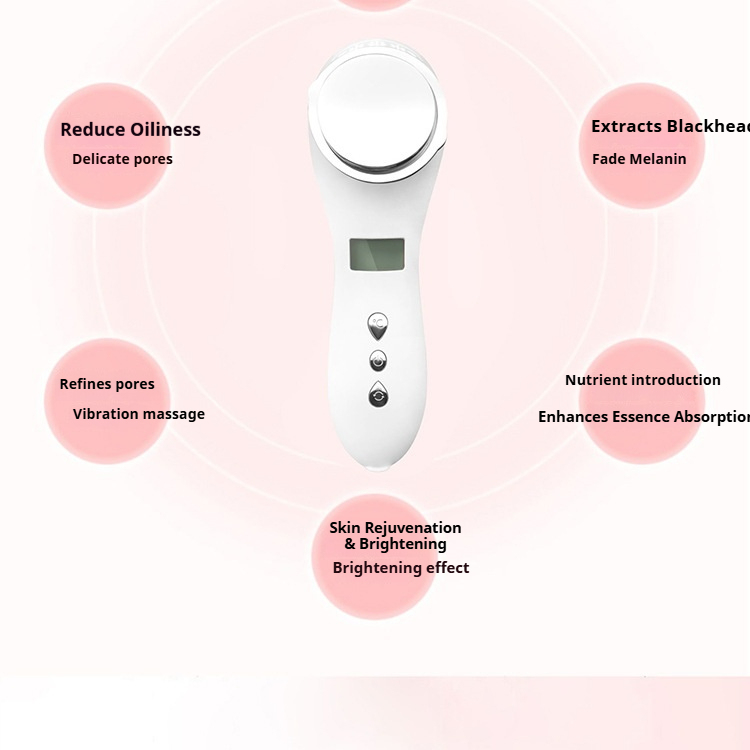 Facial Steamer & Massager, Hot Cold Iontophoresis Device for Anti-Aging & Pore Minimizing, with Heat Therapy-Lumenessence