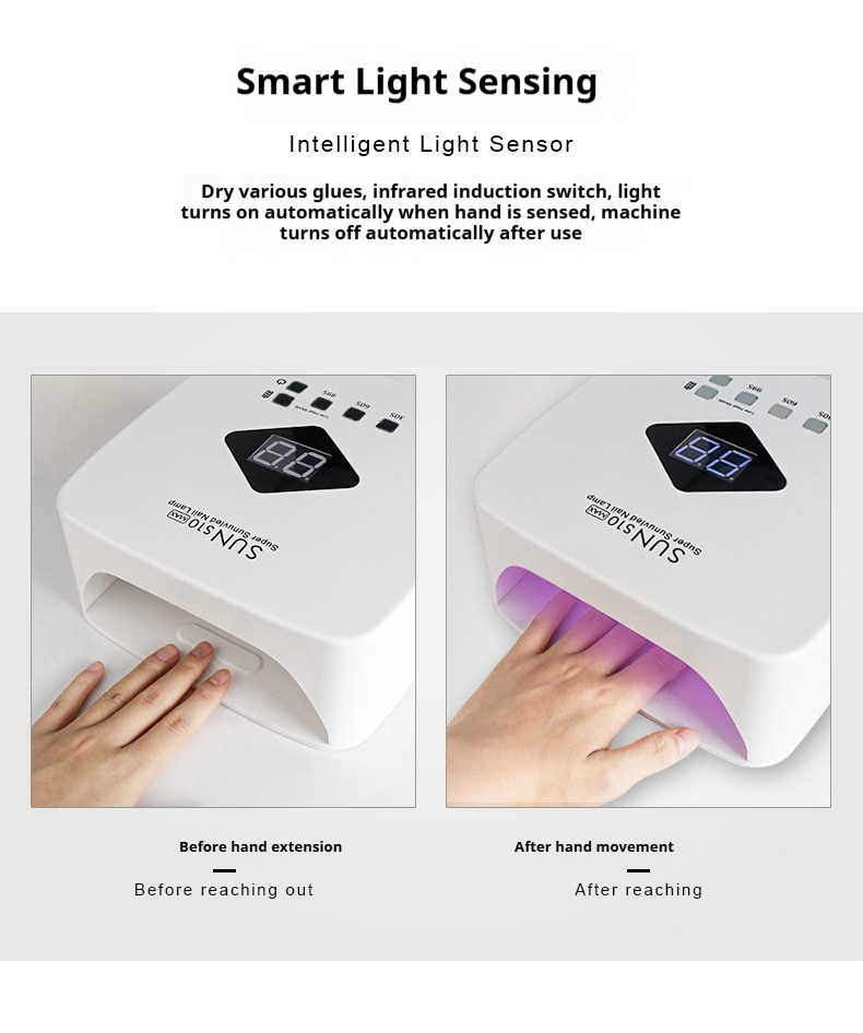 S10 Pro Cordless LED Nail Lamp - Auto Sensor, Fast Curing for Gel Polish, Rechargeable Manicure Light-Lumenessence