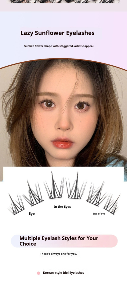 Professional Natural Fluffy Mascara Lashes - Wispy Doll Eye Effect, Baby-D Curl, Easy Cluster Application for Beginners-Lumenessence