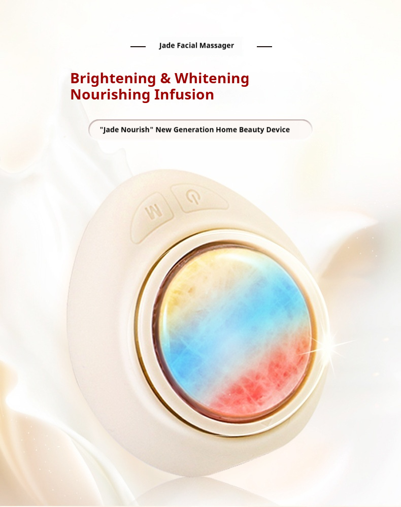 Jade Facial Massager, Portable Face Lifting Roller for Skin Rejuvenation - At-Home Anti-Aging Device to Reduce Wrinkles, Firm Skin & Soothe Face-Lumenessence