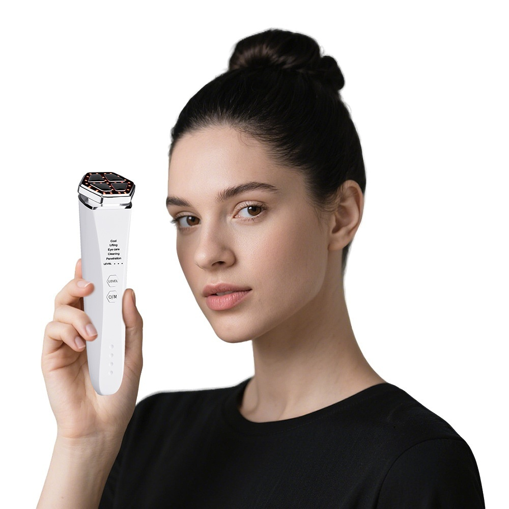 RF Red Light Therapy Facial Device, EMS Microcurrent, Anti-Aging Facial Massager, Cooling & Cleansing Skin Care Tool-Lumenessence