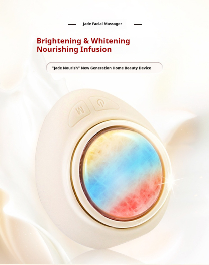 Jade Facial Massager, Portable Face Lifting Roller for Skin Rejuvenation - At-Home Anti-Aging Device to Reduce Wrinkles, Firm Skin & Soothe Face-Lumenessence