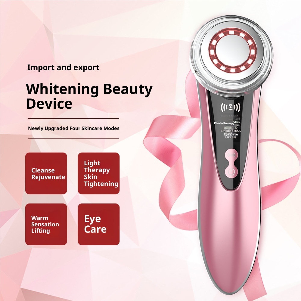 Multi-Functional Facial Device | Deep Cleansing + Hot Moisturize + Ion+ + Ion- + Vibration + LED Therapy-Lumenessence