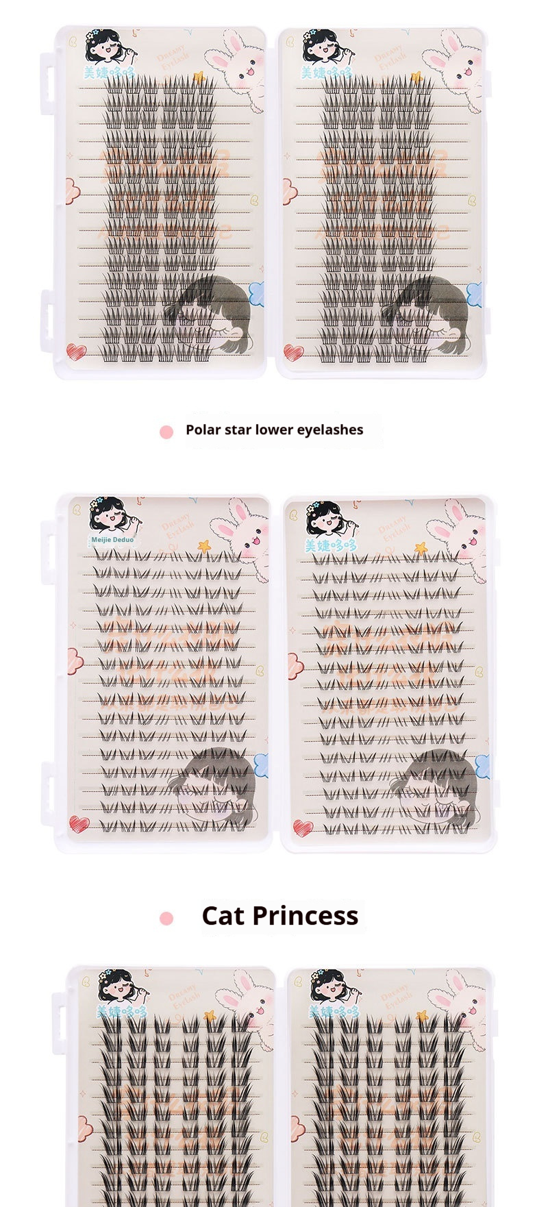 Professional Natural Fluffy Mascara Lashes - Wispy Doll Eye Effect, Baby-D Curl, Easy Cluster Application for Beginners-Lumenessence