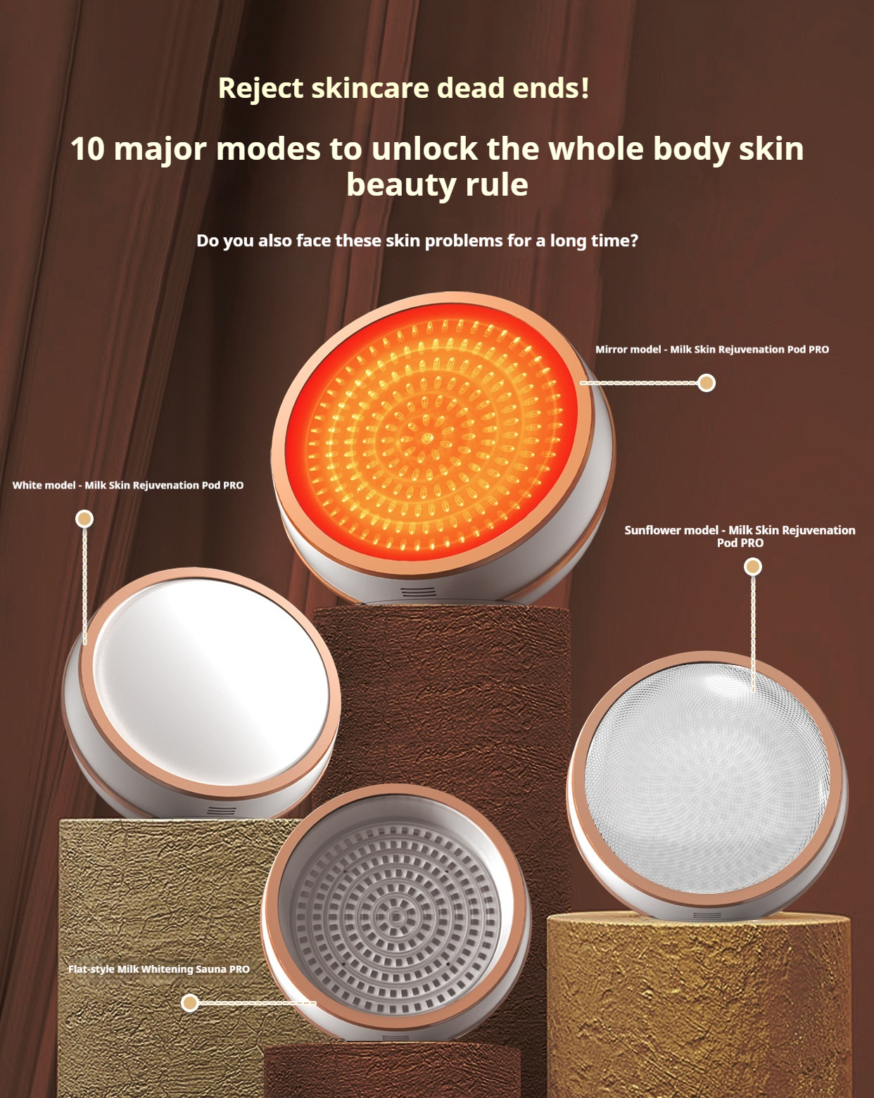 7-Color LED Photon Therapy Device - Near Infrared Facial Light Machine for Skin Rejuvenation & Dark Spot Removal-Lumenessence