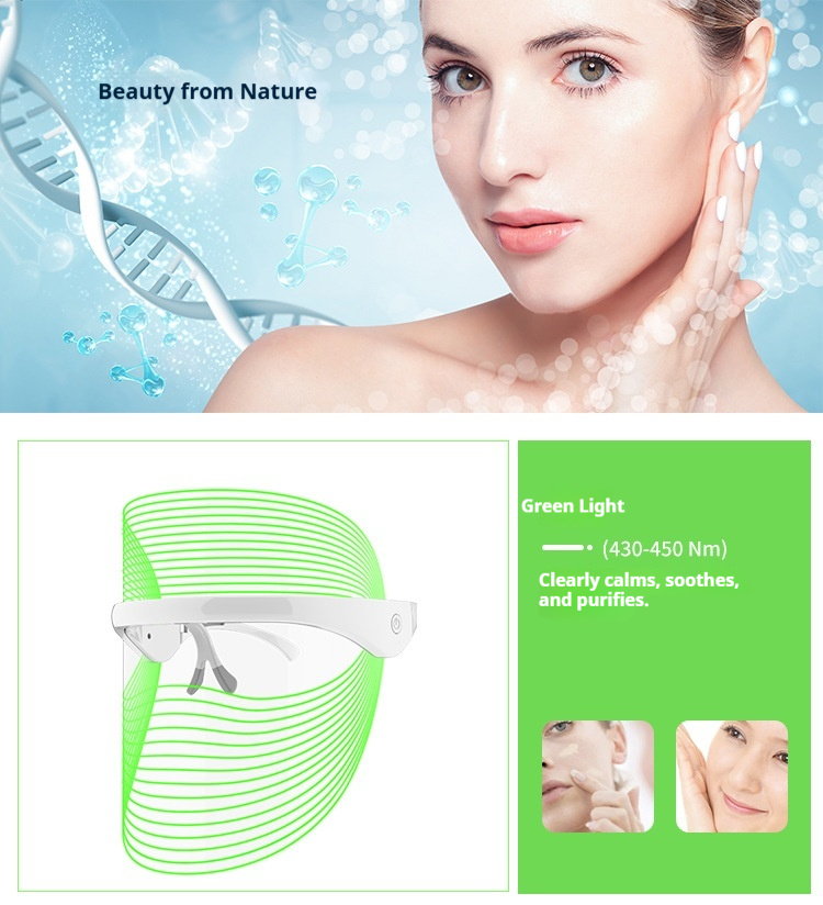 LED Photon Therapy Mask - 7-Color Facial Skin Rejuvenation Device, Rechargeable Home Use Light Therapy-Lumenessence