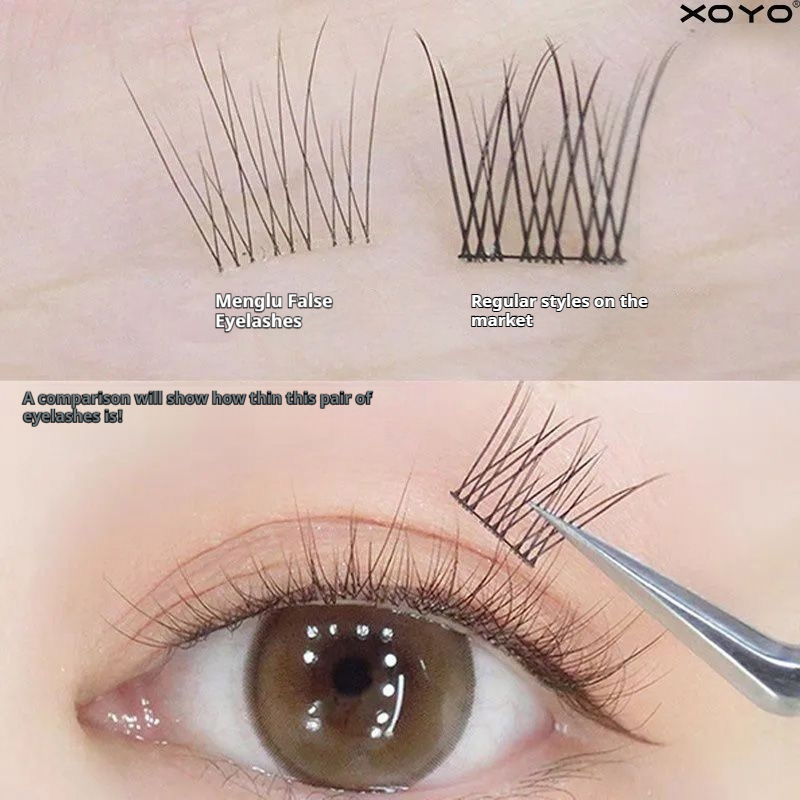 No Glue Needed, Whispy Fanned Lash Clusters - Natural Looking, Easy Apply Individual Lash Extensions