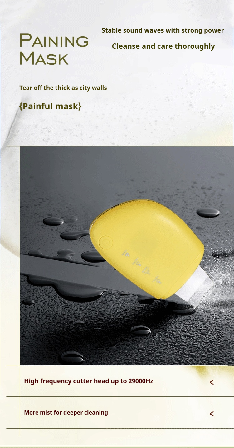 Professional Sonic Facial Spatula - Ultrasonic Pore Vacuum for Blackheads & Dead Skin Removal