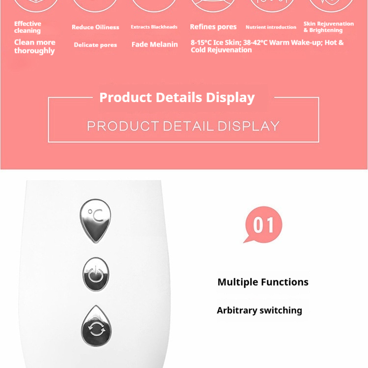 Facial Steamer & Massager, Hot Cold Iontophoresis Device for Anti-Aging & Pore Minimizing, with Heat Therapy-Lumenessence