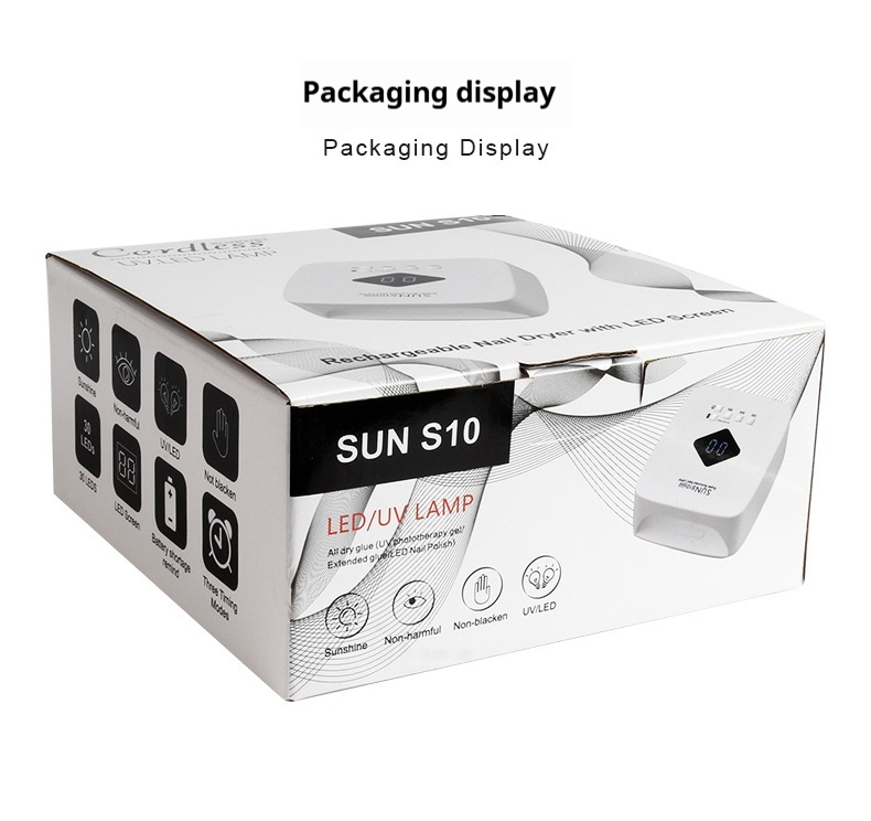 S10 Pro Cordless LED Nail Lamp - Auto Sensor, Fast Curing for Gel Polish, Rechargeable Manicure Light-Lumenessence