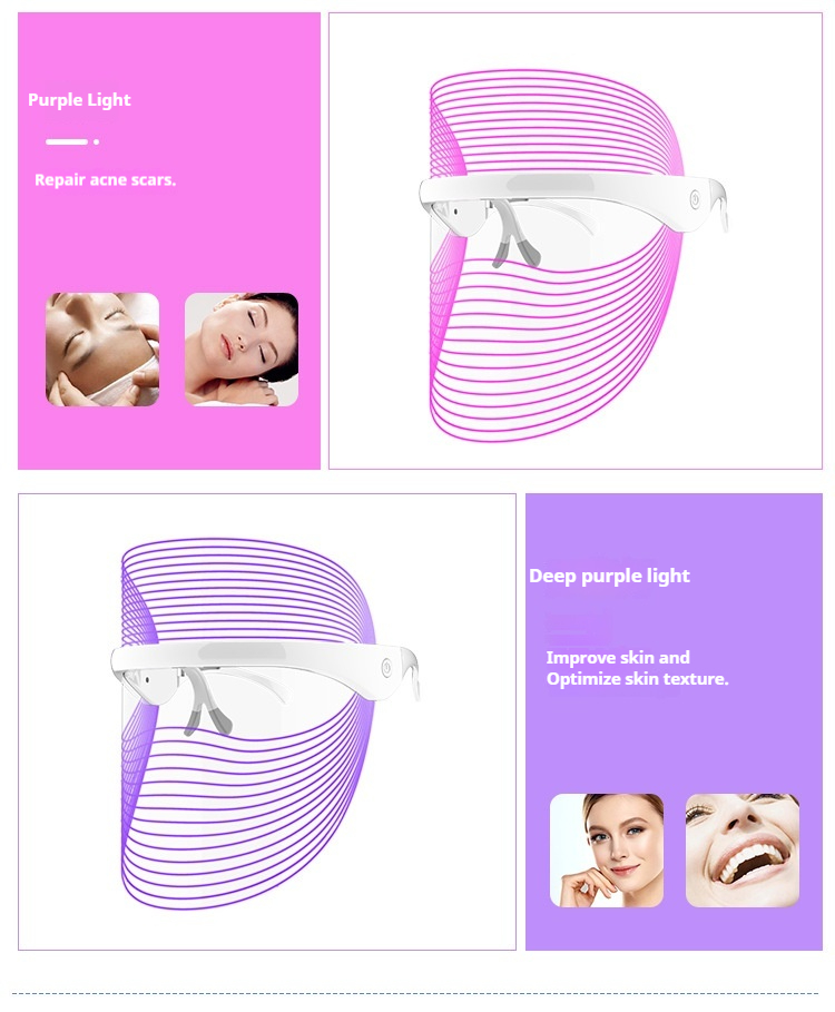 LED Photon Therapy Mask - 7-Color Facial Skin Rejuvenation Device, Rechargeable Home Use Light Therapy-Lumenessence