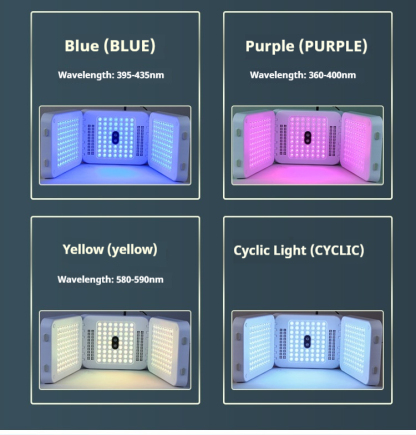 7-Color LED Phototherapy Mask - Red & Blue Light Facial Device with Hydrating Spray & Skin Analysis