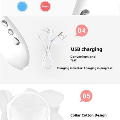 Facial Steamer & Massager, Hot Cold Iontophoresis Device for Anti-Aging & Pore Minimizing, with Heat Therapy-Lumenessence