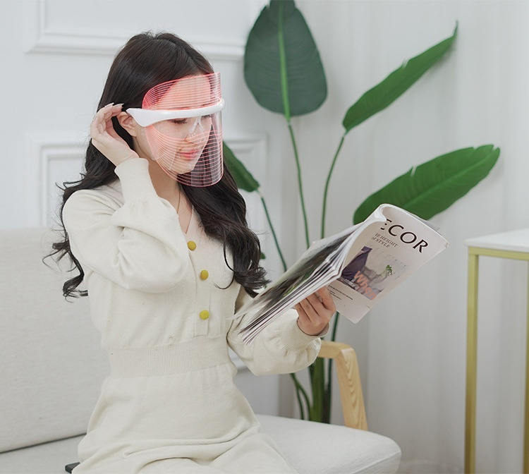 LED Photon Therapy Mask - 7-Color Facial Skin Rejuvenation Device, Rechargeable Home Use Light Therapy-Lumenessence