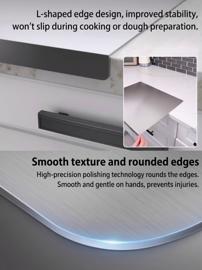 [Boost Efficiency] 4-in-1 Pure Titanium Cutting Board, Stop eating from "moldy" boards! Medical-Grade Titanium: Zero Bacteria. Top kitchen upgrade: Antibacterial & lightweight.