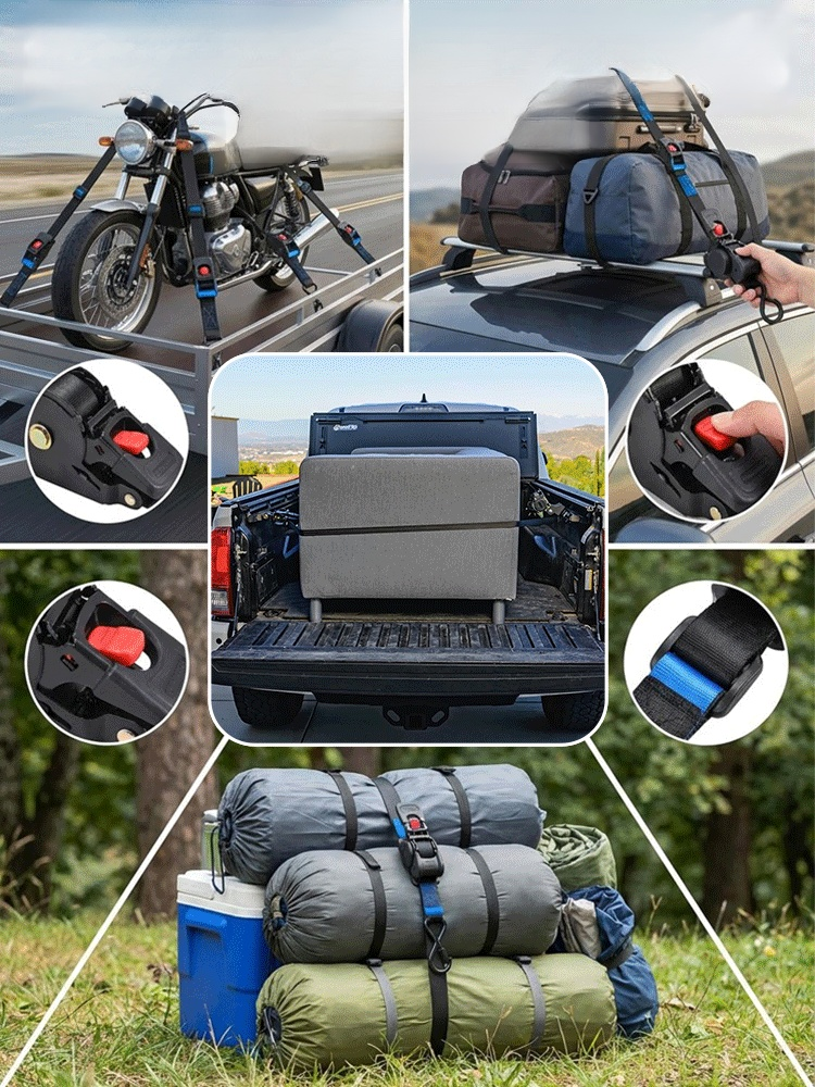 Heavy Duty Automatic Retractable Ratchet Strap, Best Pickup Accessories 2026: Industrial Strength: 800KG Auto-Ratchet Review
