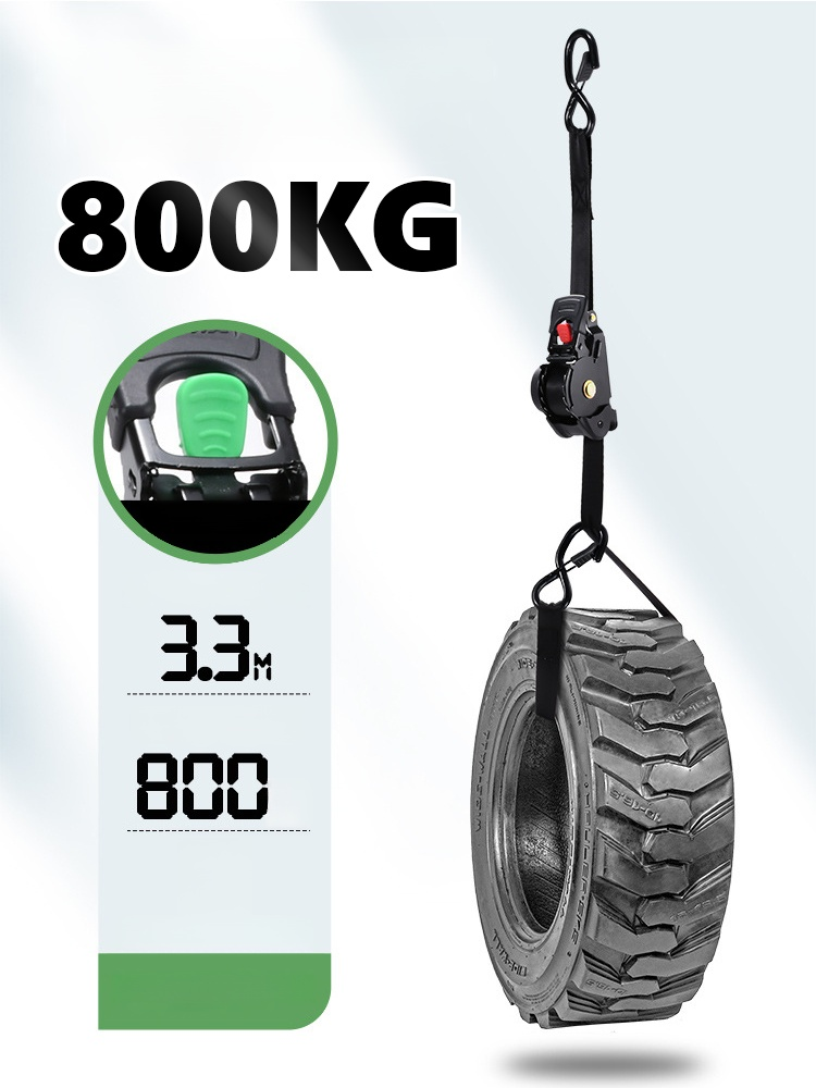 Heavy Duty Automatic Retractable Ratchet Strap, Best Pickup Accessories 2026: Industrial Strength: 800KG Auto-Ratchet Review