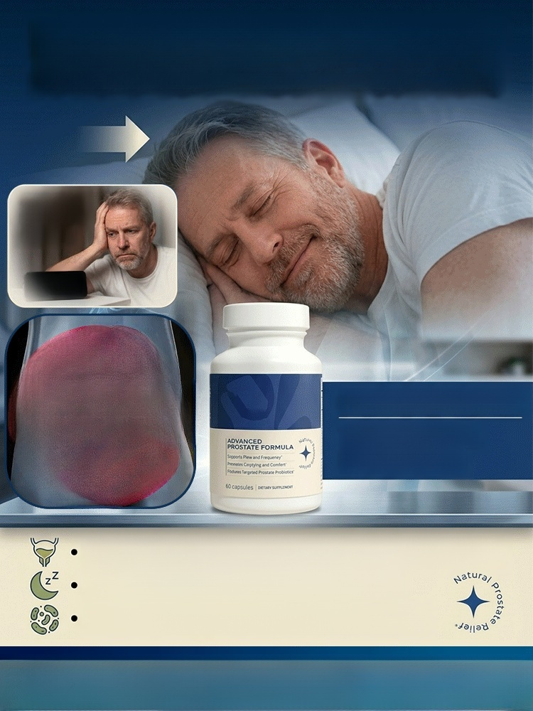 All-natural formula. 100% safe. Feel the strength within. Advanced herbal formula for men to boost bladder control.