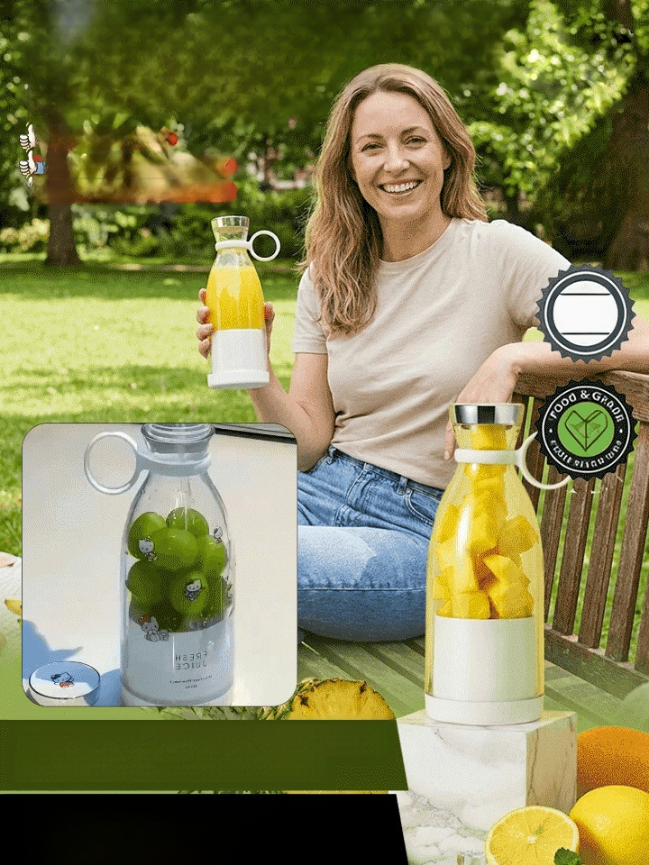 🍹 Travel Mini Electric Juicer Cup! Freshness, Anytime, Anywhere! Perfect for breakfast, office lunches, or picnics! It makes a wonderful treat for yourself or a highly appreciated gift for others. 