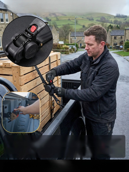 Heavy Duty Automatic Retractable Ratchet Strap, Best Pickup Accessories 2026: Industrial Strength: 800KG Auto-Ratchet Review