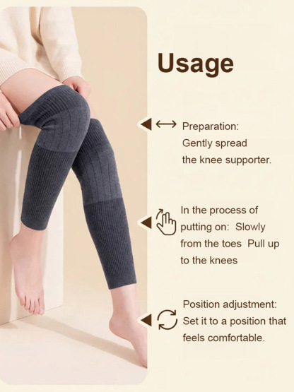 If your legs and knees get cold in winter, you must try these extended cashmere warm knee braces! 