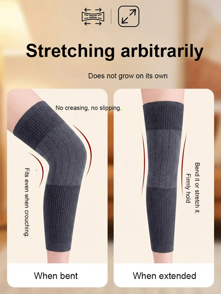 If your legs and knees get cold in winter, you must try these extended cashmere warm knee braces! 