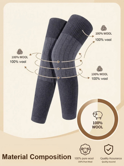 If your legs and knees get cold in winter, you must try these extended cashmere warm knee braces! 