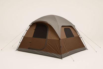 Dome-telt 2-mands 210T polyester PU-coating Brun/Grå-Decosuave