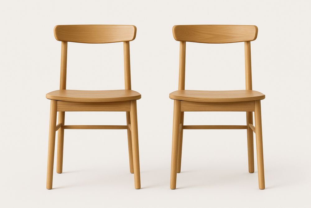 Træstole Sæt af 2 i Bøgetræ-Decosuave