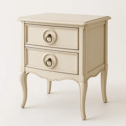 Sängbord med två lådor i trä 50×40×60 cm