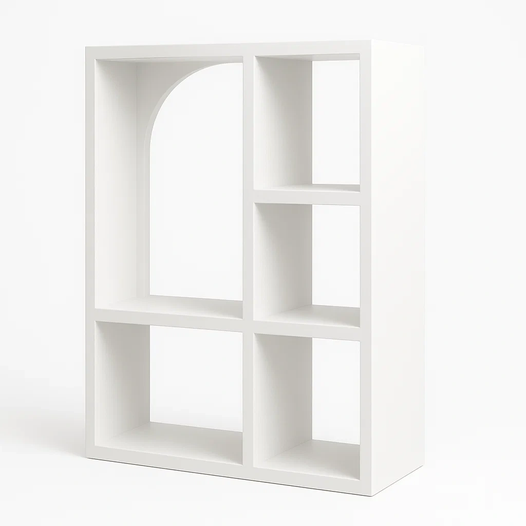 Bokhyllor vit MDF 80 cm × 30 cm × 120 cm