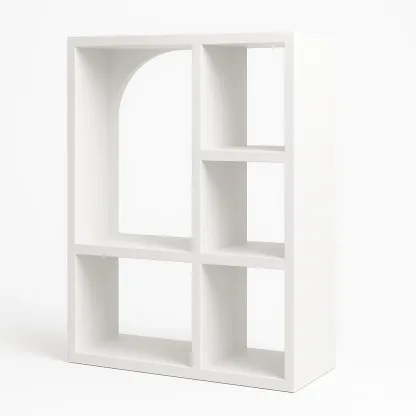 Bokhyllor vit MDF 80 cm × 30 cm × 120 cm