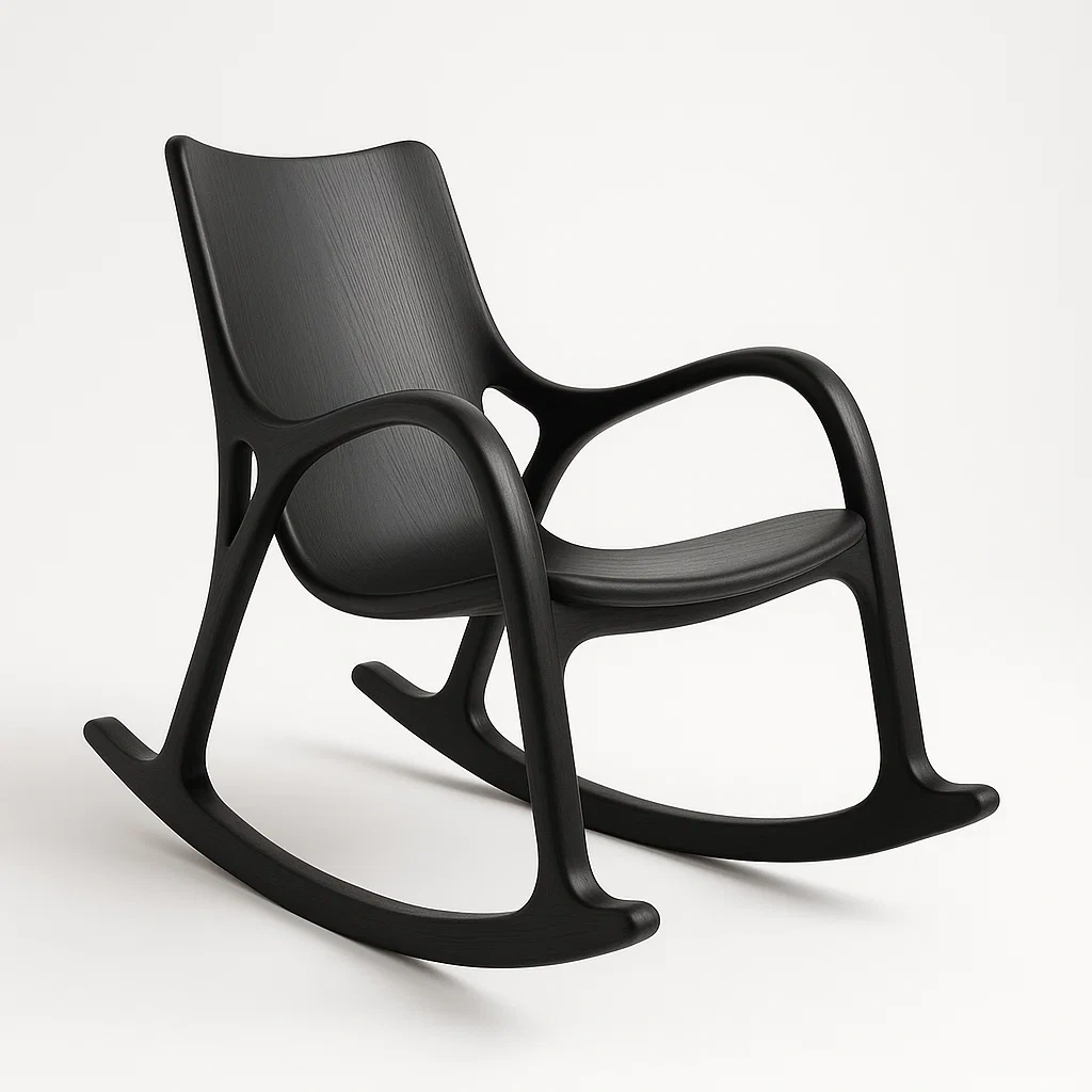 Gungstolar i polypropen svart 90×50×100 cm